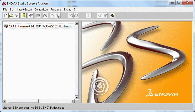 ENOVIA Studio Schema Analyzer - Launcher